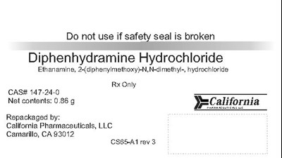 Diphen  Label (Dicopanol Cs65 A1 Rev 3 (label Diphen Hci .86 G) California Pharma Llc)